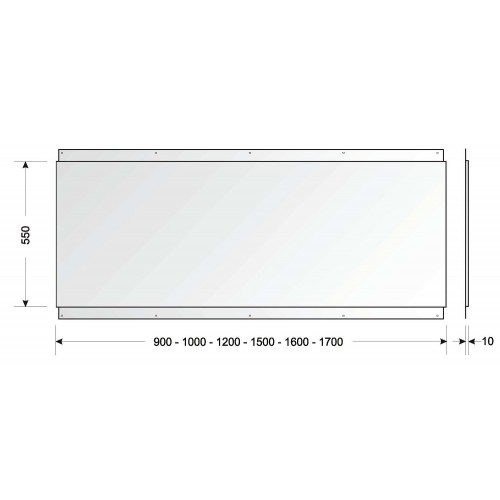Parois arrière 150 cm inoxydable pour votre mini-cuisine