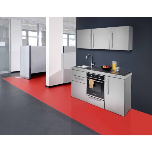 Projet mini-cuisine MILANO 150 cm INOXYDABLE avec 3 appareil