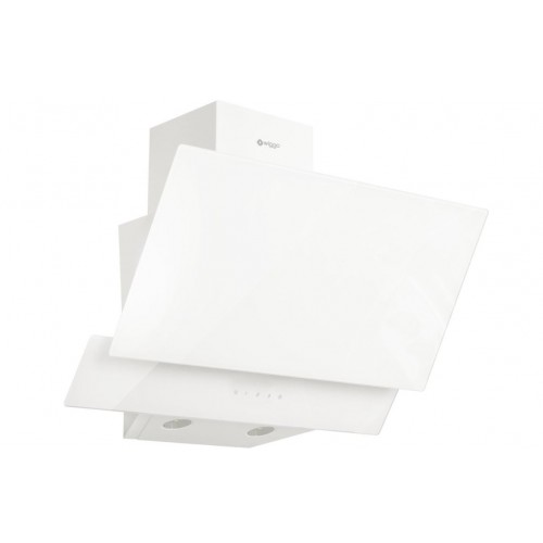 Hotte aspirante 50 cm Blanc Verre sortie ou recirculation