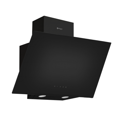 Hotte aspirante 50 cm Noire Verre sortie ou recirculation