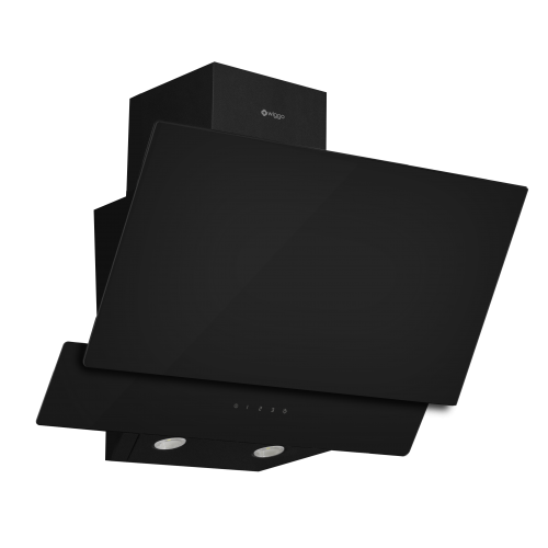 Hotte aspirante 50 cm Noire Verre sortie ou recirculation