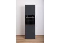 Hochschrank Backofen Schiefergrau