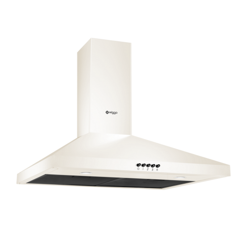Hotte decorative 60 cm Créme 300m³/h-filtre métal lavable