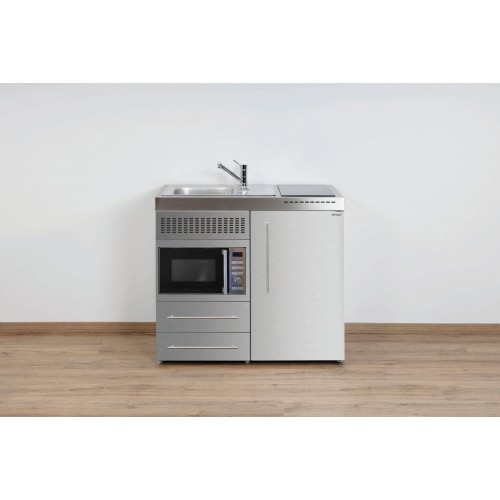 Minikeuken PREMIUMLINE MPM 100 Inox edelstaal 3 toestellen