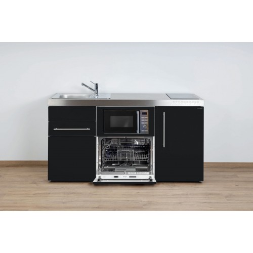 Minikeuken PREMIUMLINE MPGSM 160 mat zwart inductie kookplaa