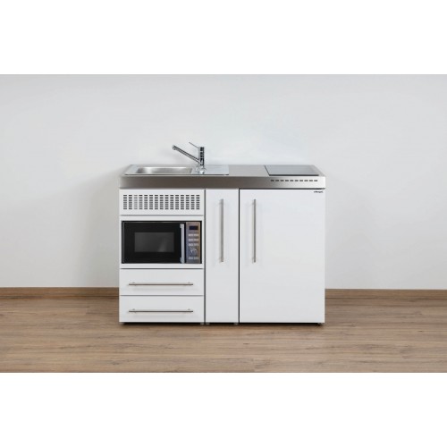 Minikeuken 120 cm koelkast, combi magnetron en inductie