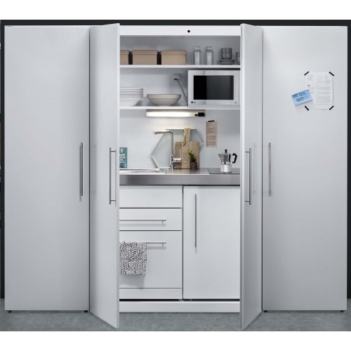 Kitchenette Armoire métal 120x66x200 cm 3 appareils electriq