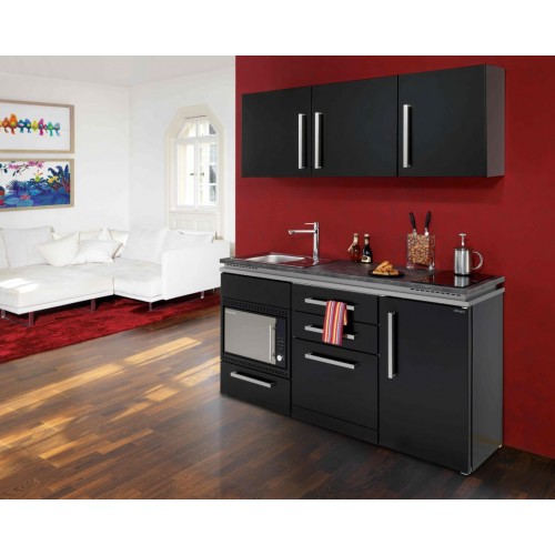 Projet mini-cuisine BRISTOL NOIR 170 cm  4 appareils électri