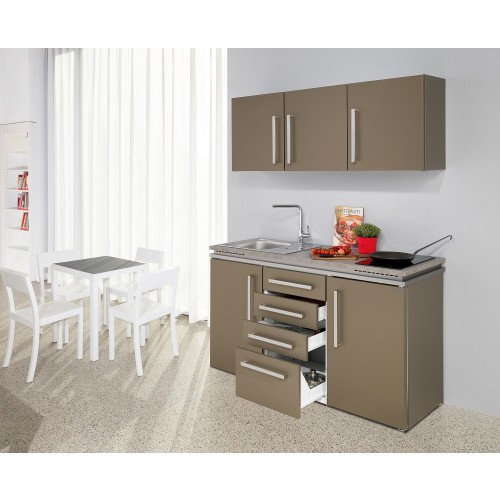 Projet mini-cuisine LUCA 150 cm réfrigérateur et cuisson