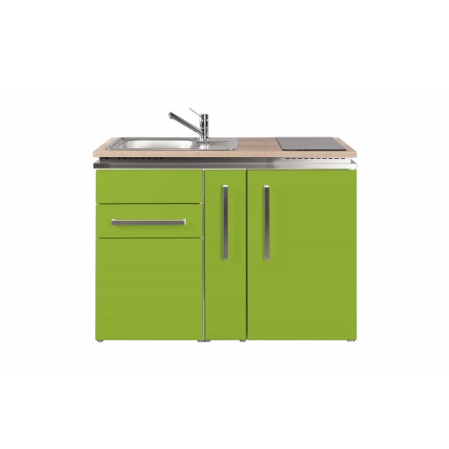 Minikeuken DESIGNLINE MD 120 A Groen koelkast inductie ko