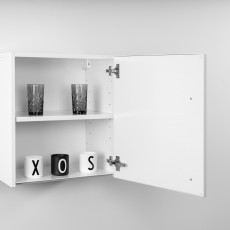 Voorgemonteerde metalen witte hangkast 50 cm