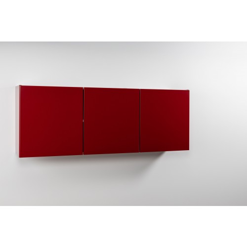 Armoires suspendue métal rouge montées 150 cm