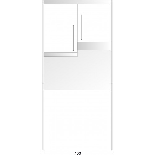 STUDIO LINE SLDH-H2220 pour mini-cuisine 100 cm avec hotte